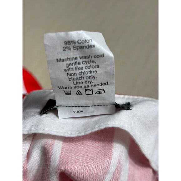 J Crew Skirt Mod Print Postage Stamp Expose Zip Mini Ikat Womens 6 Red White - Picture 4 of 6